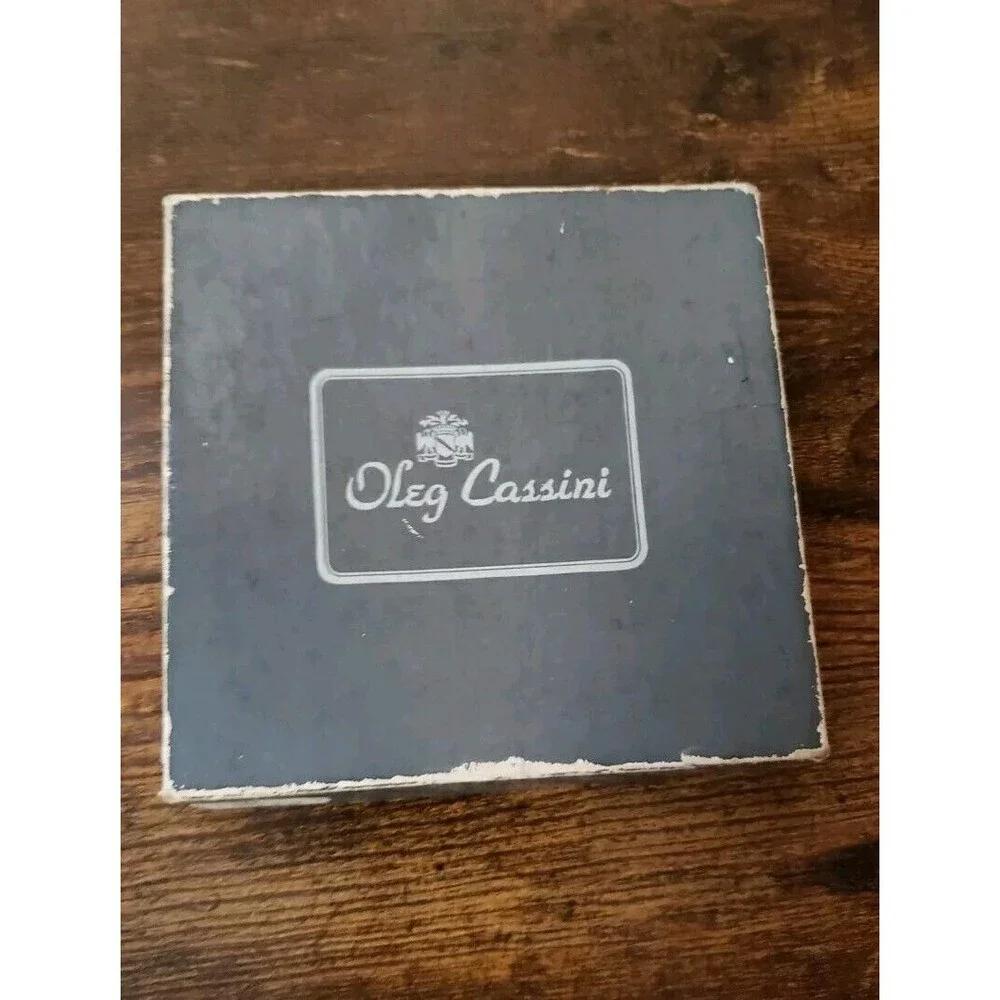Oleg Cassini by Lyntone Men's Bi-Fold Brown Leather Wallet Box Buck Hunting NOS